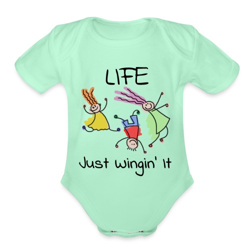 JustWinginIt - Organic Short Sleeve Baby Bodysuit