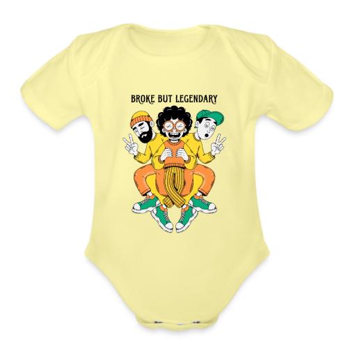 Legendary Broke Crew Retro - Organic Short Sleeve Baby Bodysuit