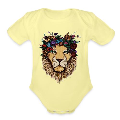 Crown of beauty - Organic Short Sleeve Baby Bodysuit