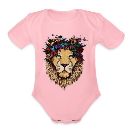 Crown of beauty - Organic Short Sleeve Baby Bodysuit