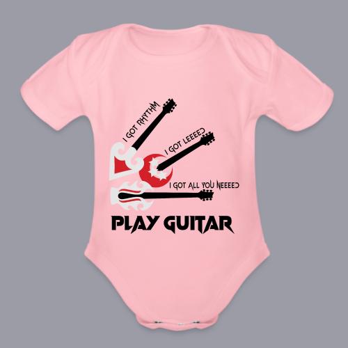 PLAY GUITAR - Organic Short Sleeve Baby Bodysuit