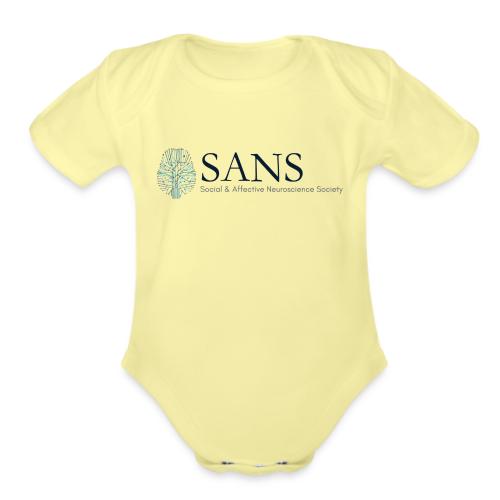SANS logo dark - Organic Short Sleeve Baby Bodysuit