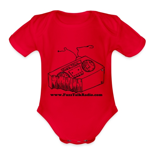 FTRLogoBlackAddress - Organic Short Sleeve Baby Bodysuit