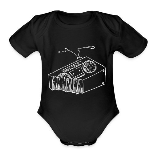 FTRLogoWhite - Organic Short Sleeve Baby Bodysuit