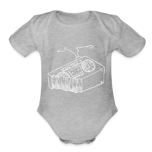 FTRLogoWhite - Organic Short Sleeve Baby Bodysuit