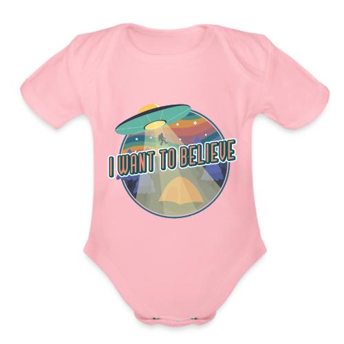 I Want To Believe - Organic Short Sleeve Baby Bodysuit