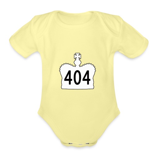 404-white_no-motto - Organic Short Sleeve Baby Bodysuit