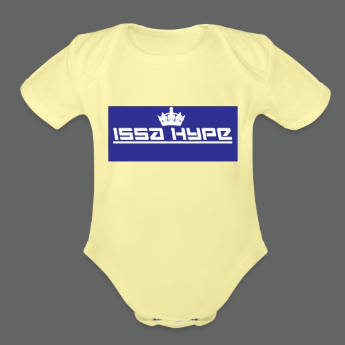 issahype_blue - Organic Short Sleeve Baby Bodysuit