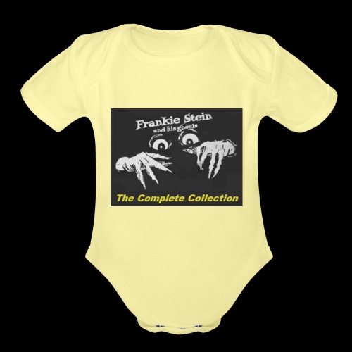 Frankie Stein & The Ghouls Roku App Logo - Organic Short Sleeve Baby Bodysuit