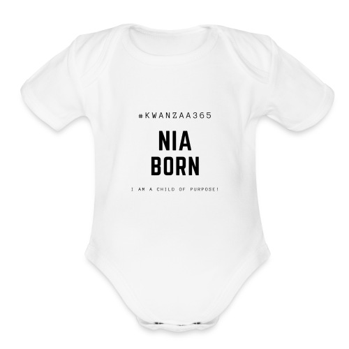 nia born shirt - Organic Short Sleeve Baby Bodysuit