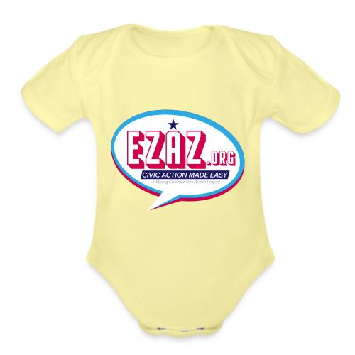 EZAZ LOGO 4x 8 - Organic Short Sleeve Baby Bodysuit