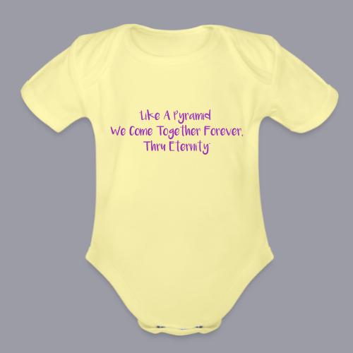 TOGETHER FOREVER (PURPLE PRINT) - Organic Short Sleeve Baby Bodysuit