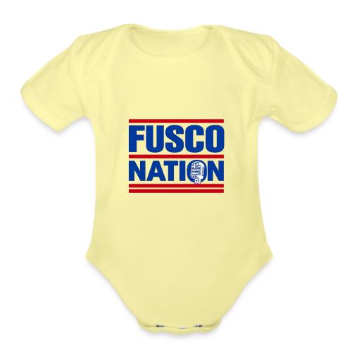 Fusco Nation with Mic (250th Show Commemorative) - Organic Short Sleeve Baby Bodysuit