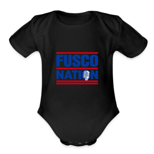 Fusco Nation with Mic (250th Show Commemorative) - Organic Short Sleeve Baby Bodysuit