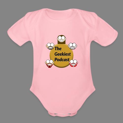 The Geekiest Podcast Logo - Organic Short Sleeve Baby Bodysuit