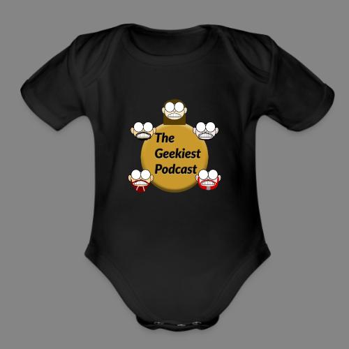 The Geekiest Podcast Logo - Organic Short Sleeve Baby Bodysuit