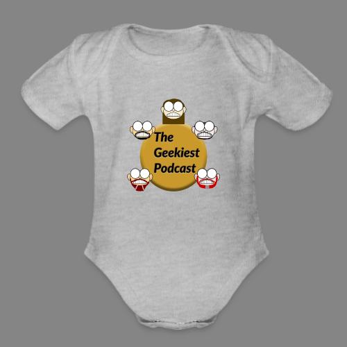 The Geekiest Podcast Logo - Organic Short Sleeve Baby Bodysuit