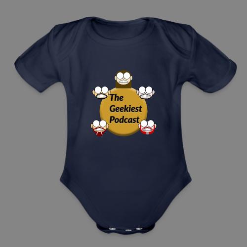 The Geekiest Podcast Logo - Organic Short Sleeve Baby Bodysuit