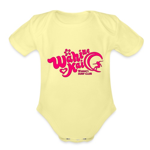 Wahine Kai Logo pink - Organic Short Sleeve Baby Bodysuit