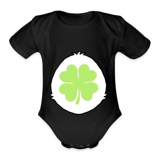 Lucky Bear Belly - Organic Short Sleeve Baby Bodysuit