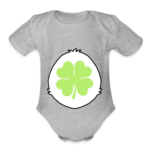 Lucky Bear Belly - Organic Short Sleeve Baby Bodysuit