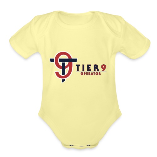 Tier9 Logo - Organic Short Sleeve Baby Bodysuit