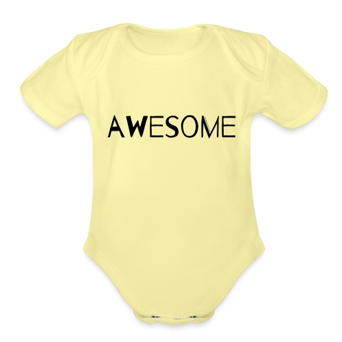 AWESOME - Organic Short Sleeve Baby Bodysuit