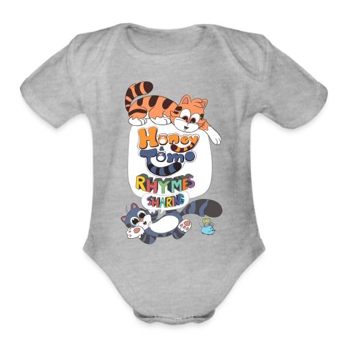 Honey and Tomo Rhymes Sharing - Organic Short Sleeve Baby Bodysuit