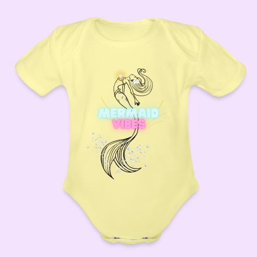 Mermaid Vibes Design - Organic Short Sleeve Baby Bodysuit