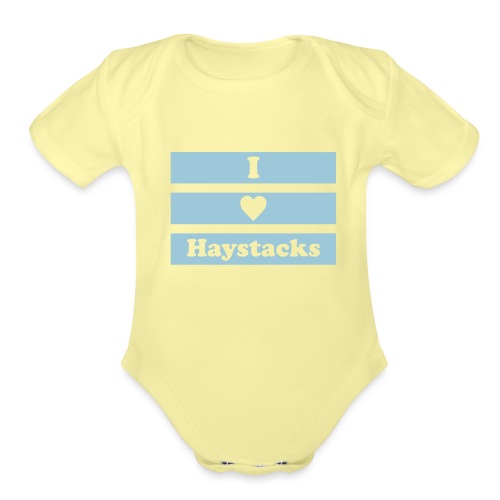 haystack 1 color vector - Organic Short Sleeve Baby Bodysuit