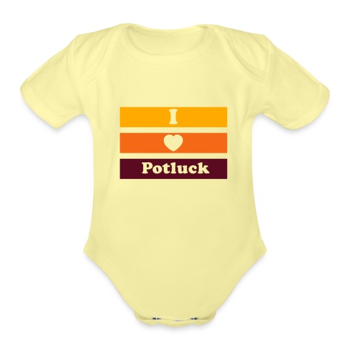 I Heart Potluck - Organic Short Sleeve Baby Bodysuit