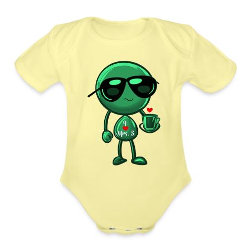 Smoon_I love Mrs S Green - Organic Short Sleeve Baby Bodysuit