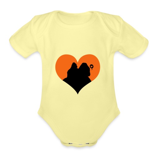 Gorilla Love - Organic Short Sleeve Baby Bodysuit