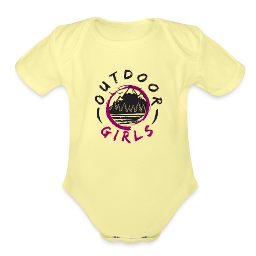 Outdoor Girls Logo - Organic Short Sleeve Baby Bodysuit