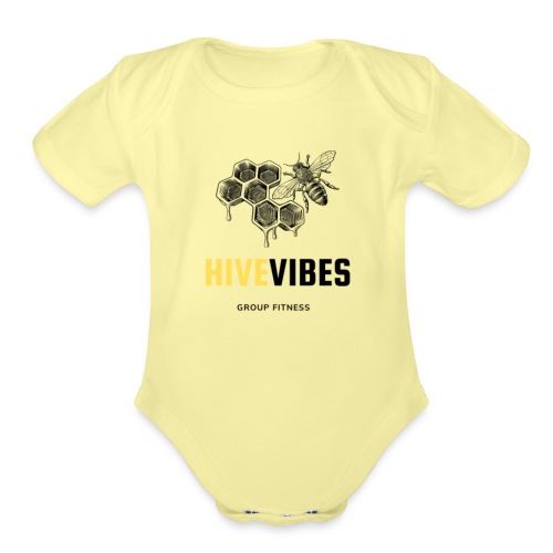 Hive Vibes Group Fitness Swag 2 - Organic Short Sleeve Baby Bodysuit