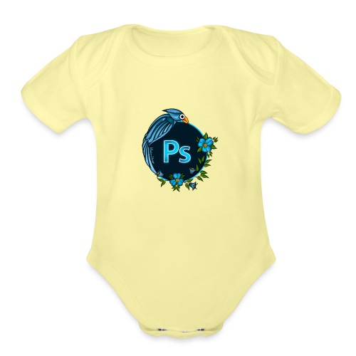 NPS Photoshop Logo design - Organic Short Sleeve Baby Bodysuit