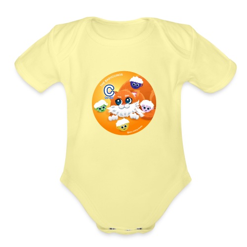 The Babyccinos The letter С - Organic Short Sleeve Baby Bodysuit