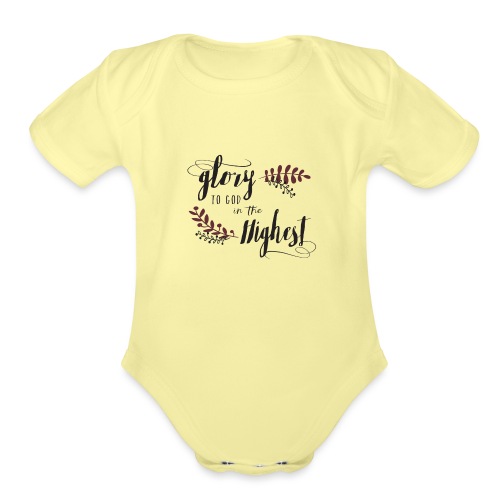 Glory to God - Organic Short Sleeve Baby Bodysuit