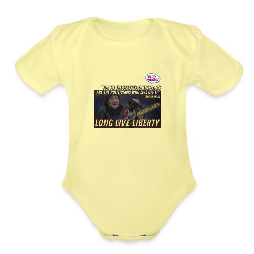 Javier Milei: State is an Enemy - Organic Short Sleeve Baby Bodysuit