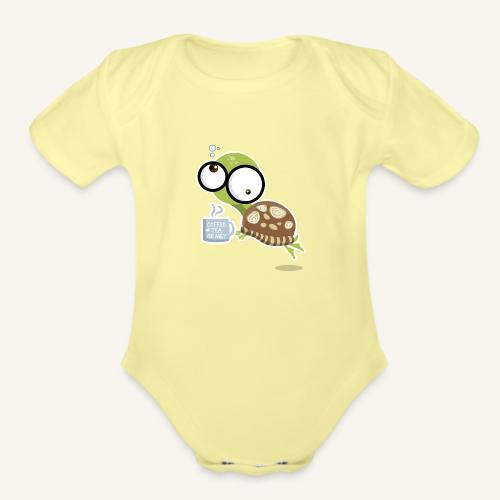 Flippy Turtle - Organic Short Sleeve Baby Bodysuit