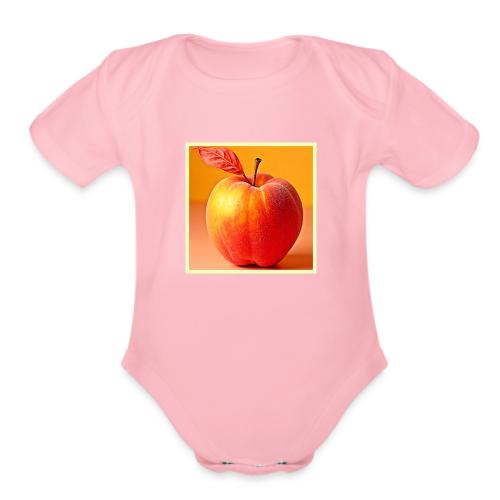 Golden Peach Perfection Design - Organic Short Sleeve Baby Bodysuit
