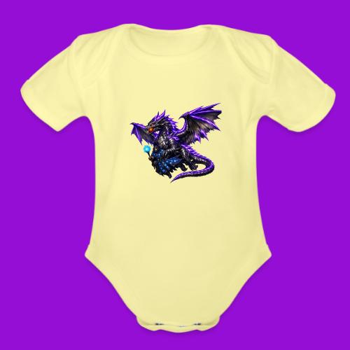 Neon Dragon and Battle Mage - Organic Short Sleeve Baby Bodysuit
