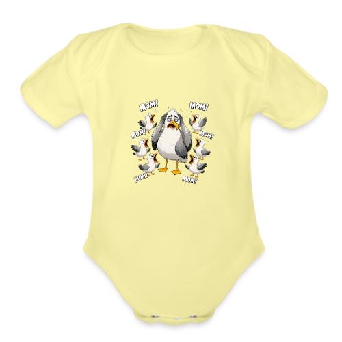 Seagull Mom Chaos - Organic Short Sleeve Baby Bodysuit