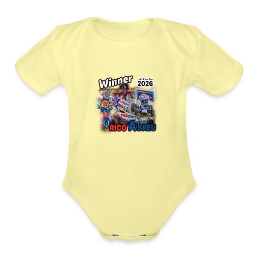 Rico Abreu #LetsRaceTwo Winner - Organic Short Sleeve Baby Bodysuit