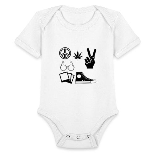 hippie - Organic Short Sleeve Baby Bodysuit