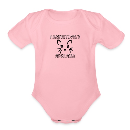 Pawsitively Adorable - Organic Short Sleeve Baby Bodysuit