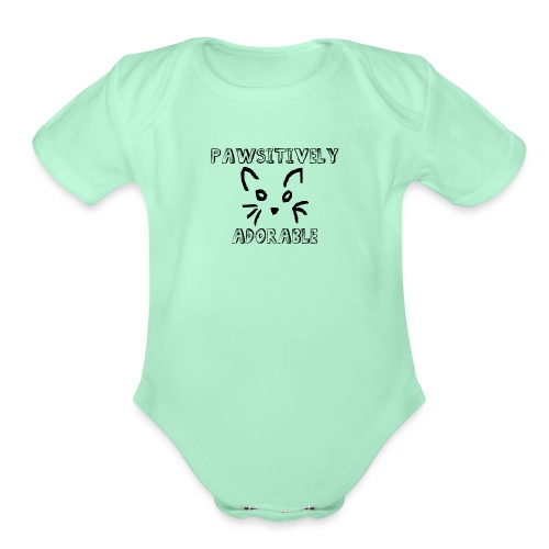 Pawsitively Adorable - Organic Short Sleeve Baby Bodysuit