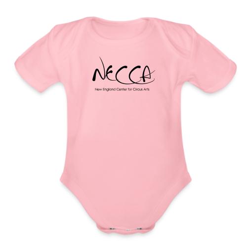 Black NECCA Logo - Organic Short Sleeve Baby Bodysuit