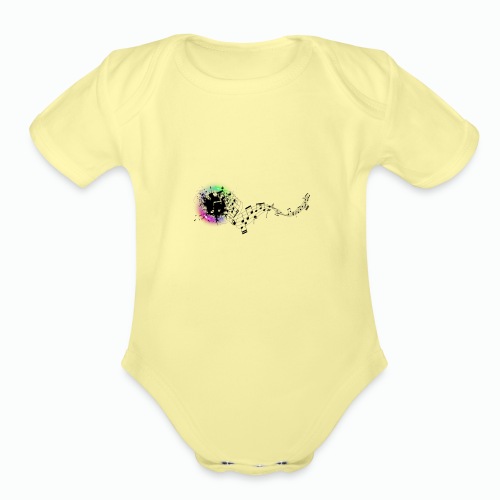 Love my Music - Organic Short Sleeve Baby Bodysuit