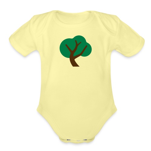 Gently Swaying Tree - Organic Short Sleeve Baby Bodysuit
